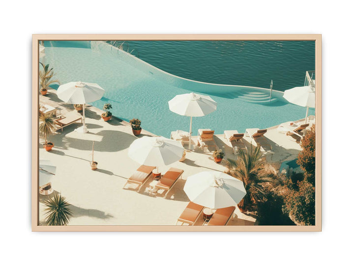 Cliff Poolside Art framed Print