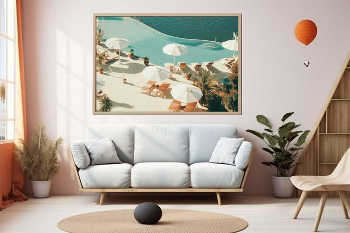 Cliff Poolside Art Print