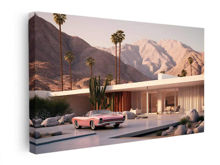 Mid Century House  canvas Print