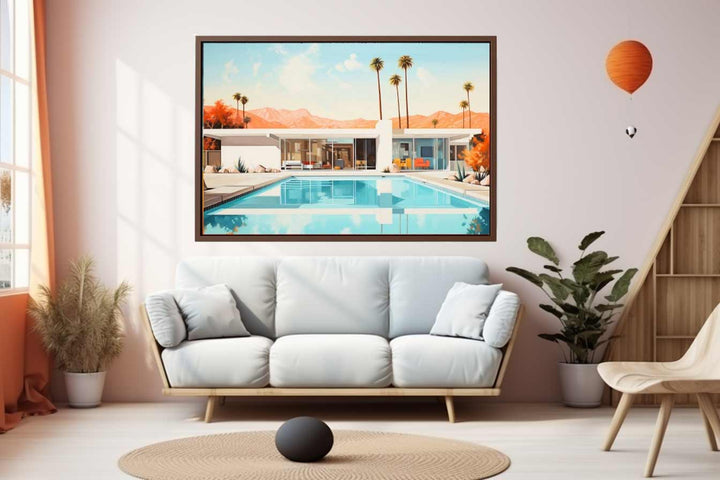 Poolside House Art Print