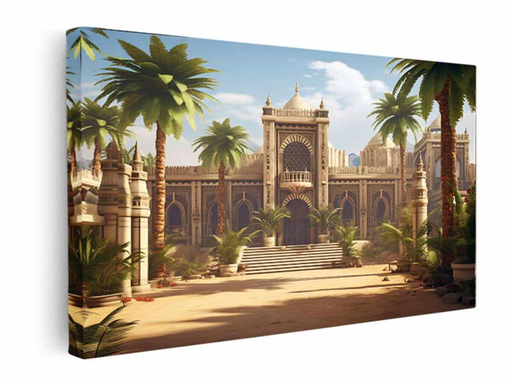 Mid Century Palace  canvas Print