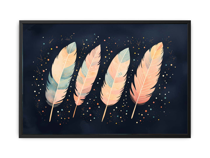 Boho Feathers  canvas Print