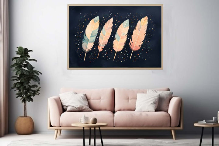 Boho Feathers Art Print