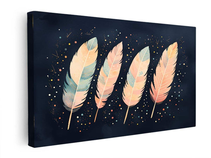 Boho Feathers  canvas Print