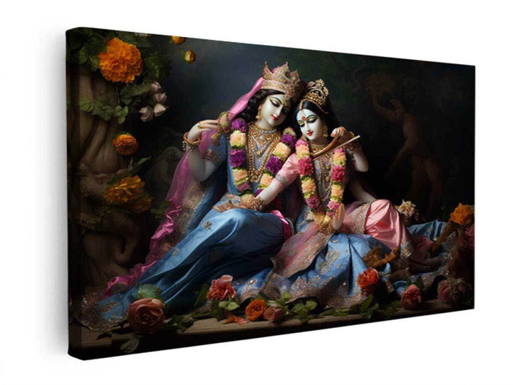 Raha Krishna Painting  canvas Print