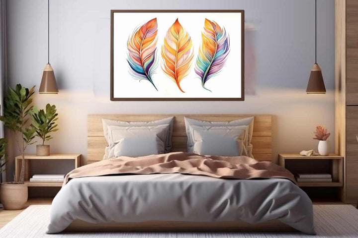 Rainbow Feathers Art Print