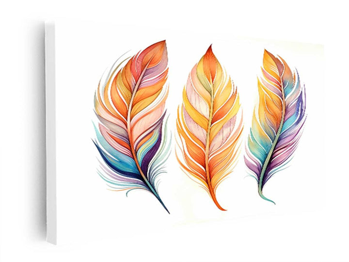 Rainbow Feathers  canvas Print