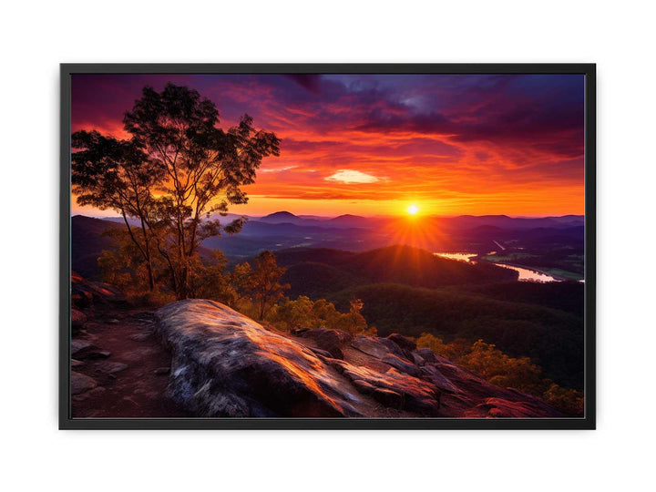 Sunrise At Mountian  canvas Print