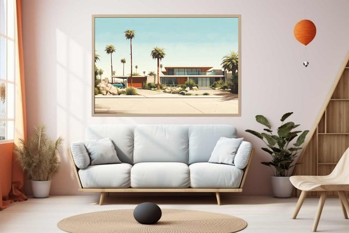 Vintage Palm Springs House Art Poster Print