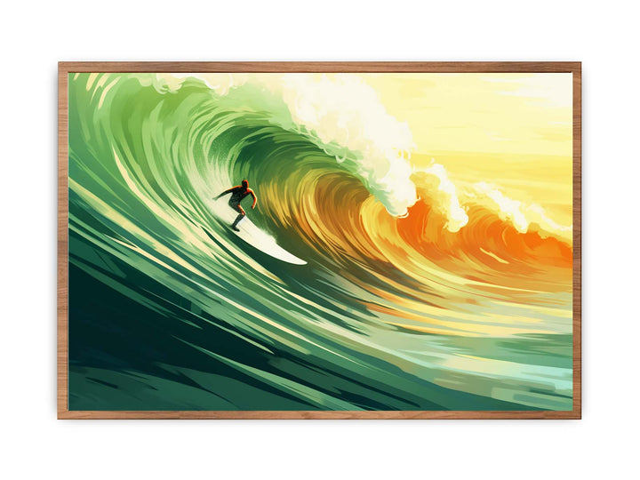 Surfer On Sunny Day Painting  