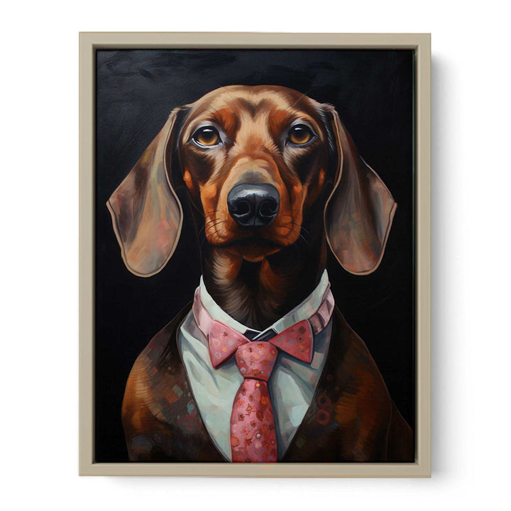 Modern Dog Painting framed Print