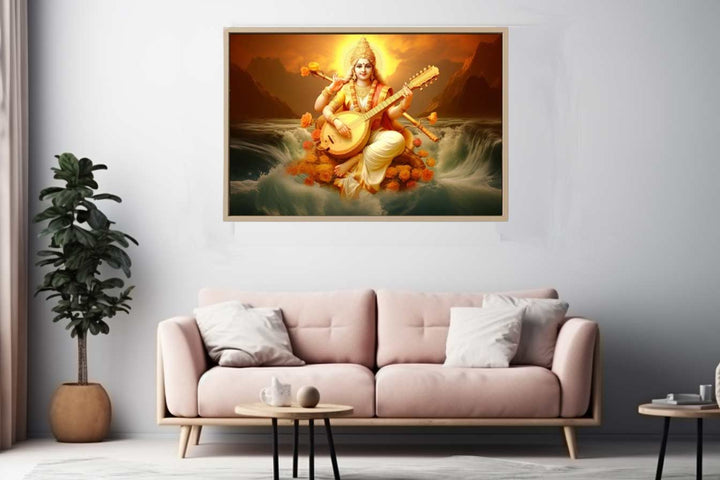 Saraswati Painting Art Print