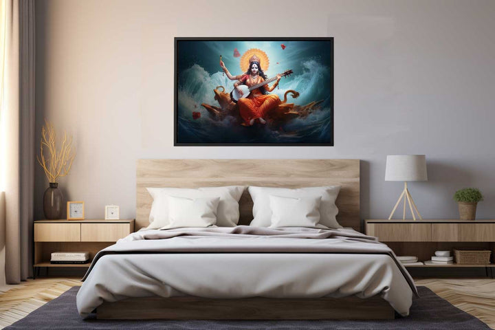 Saraswati Painting Art Print