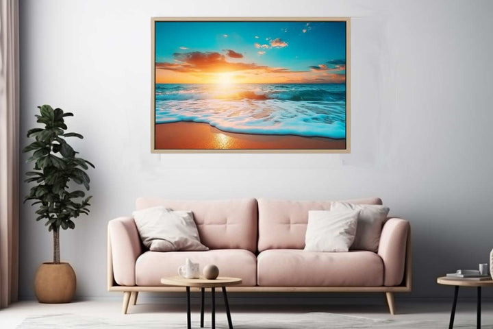 Sunrise Beach Painting Art Print