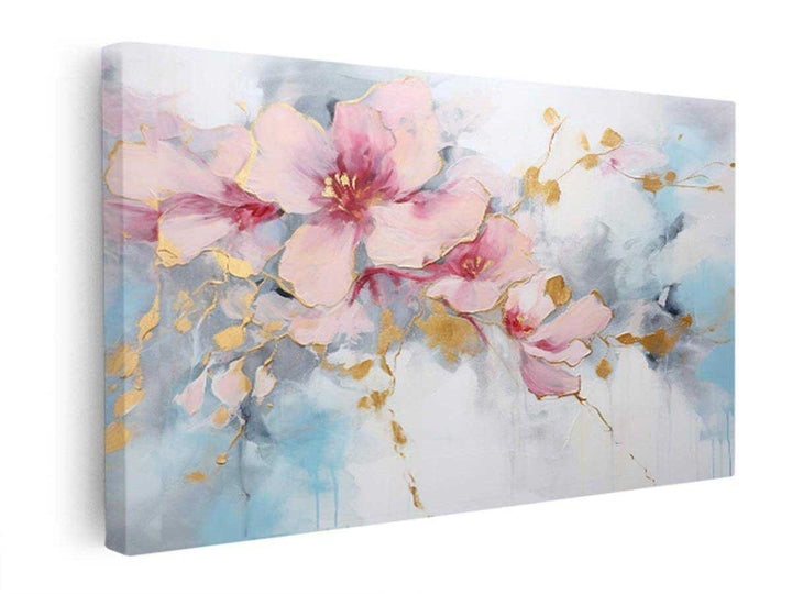 Flower Gold Art   canvas Print