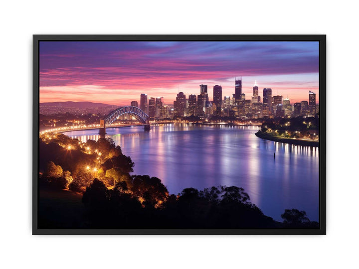 Brisbane River Painting  canvas Print