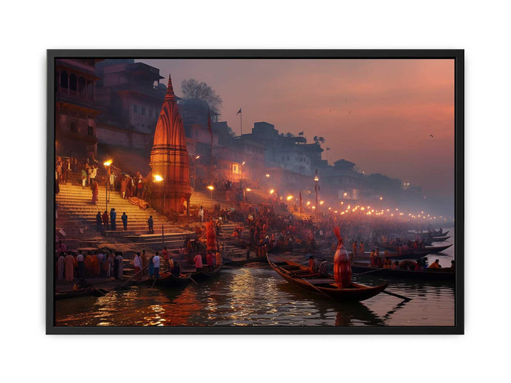 Varanasi Painting  canvas Print