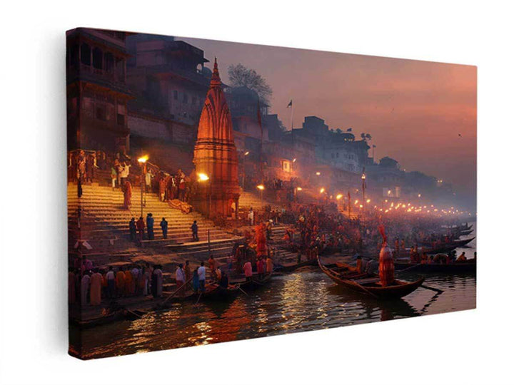 Varanasi Painting  canvas Print