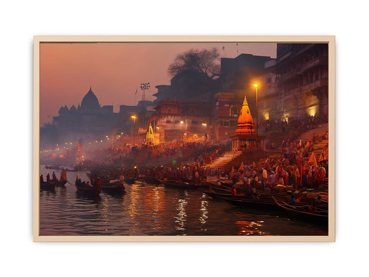 Varanasi Painting framed Print