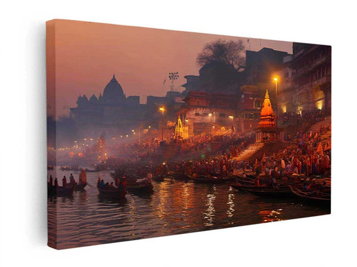 Varanasi Painting  canvas Print