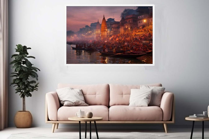 Varanasi kashi Painting Art Print