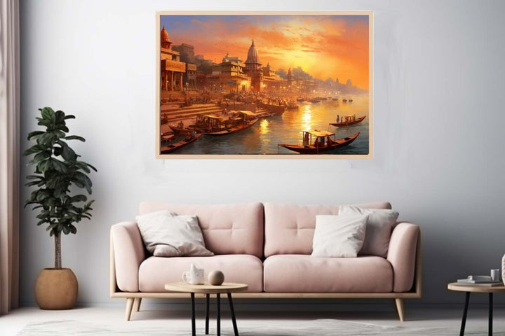 Varanasi kashi Painting Art Print