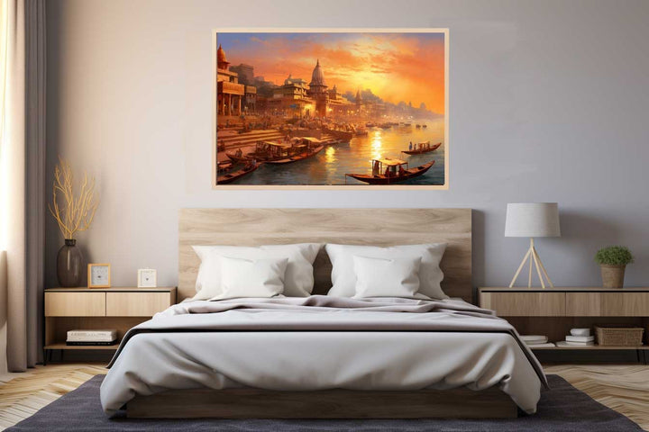 Varanasi kashi Painting Art Print