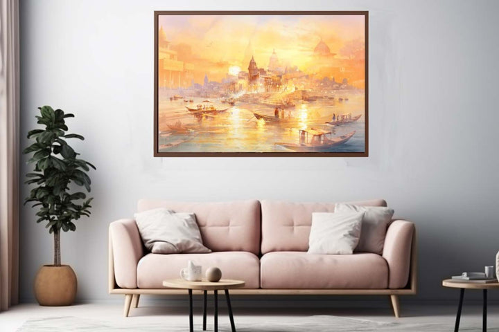 Varanasi Ghat Painting Art Print