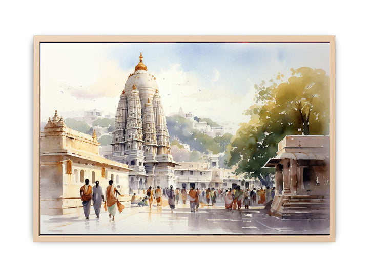 Tirupati Balaji Temple Painting framed Print