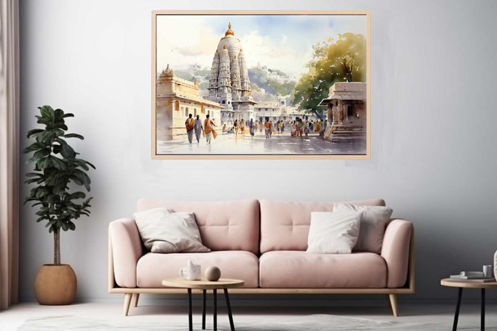 Tirupati Balaji Temple Painting Art Print