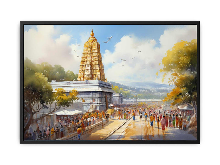 Tirupati Balaji Temple Painting  canvas Print