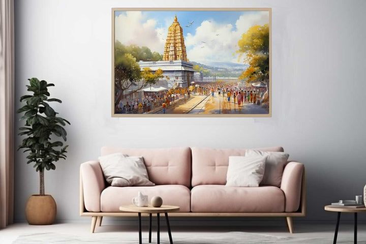 Tirupati Balaji Temple Painting Art Print