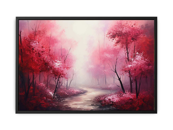 Red Forest Painting  canvas Print