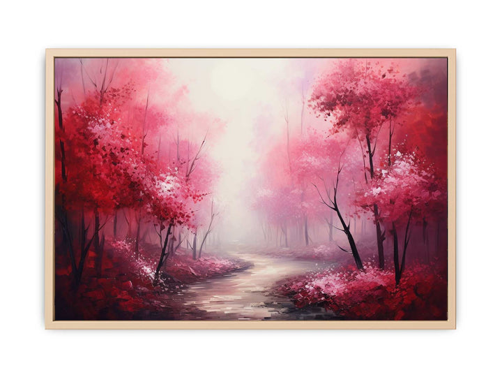 Red Forest Painting framed Print