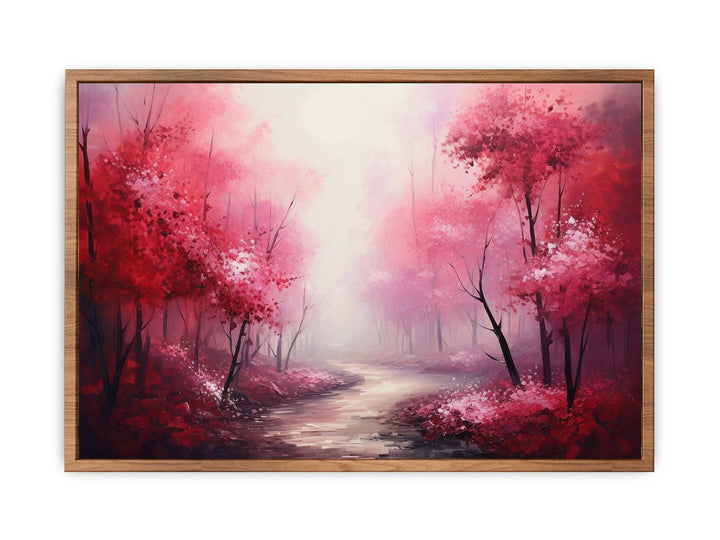 Red Forest Painting  