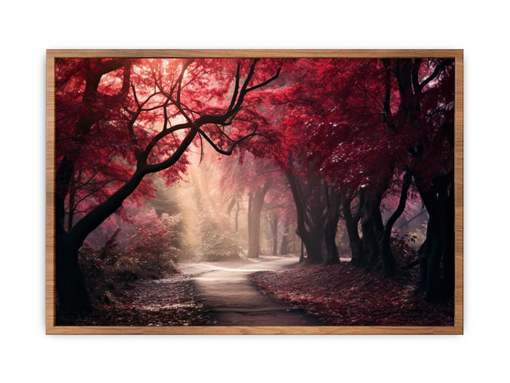 Red Forest Painting  