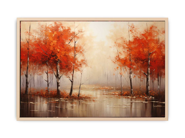 Red Forest  Art  framed Print