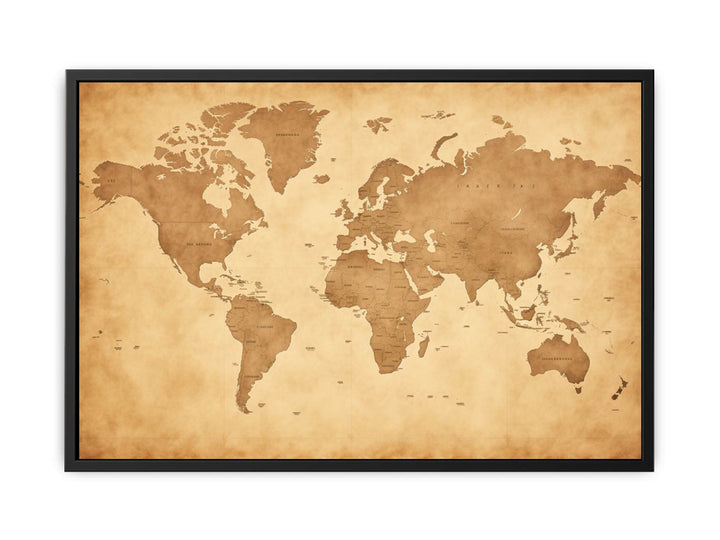 Antique World Map  canvas Print