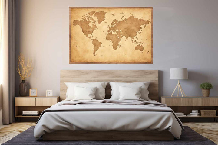 Antique World Map Art Print