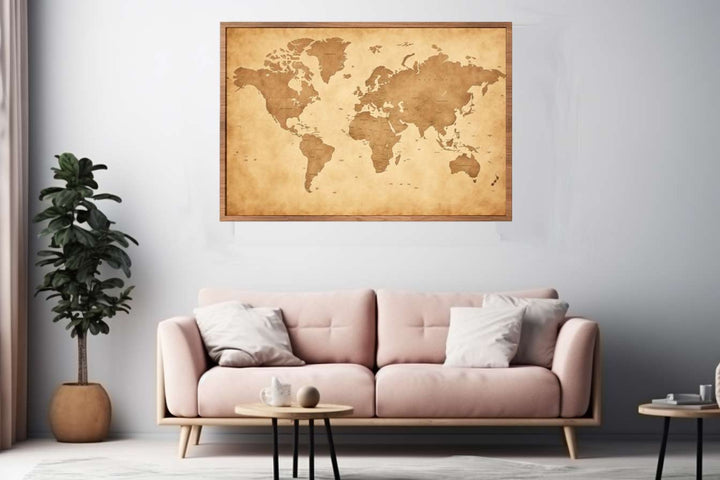 Antique World Map Art Print