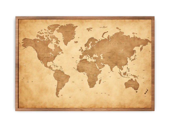 Antique World Map  Painting