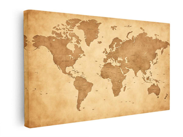 Antique World Map  canvas Print