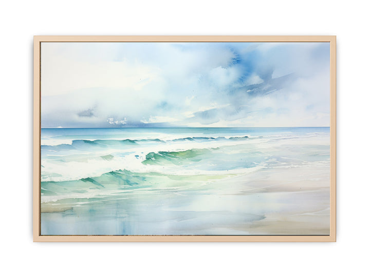 Watercolor Beach Art  framed Print