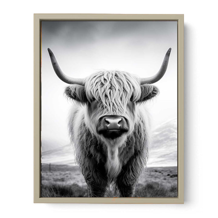 Highland Cow Painting framed Print