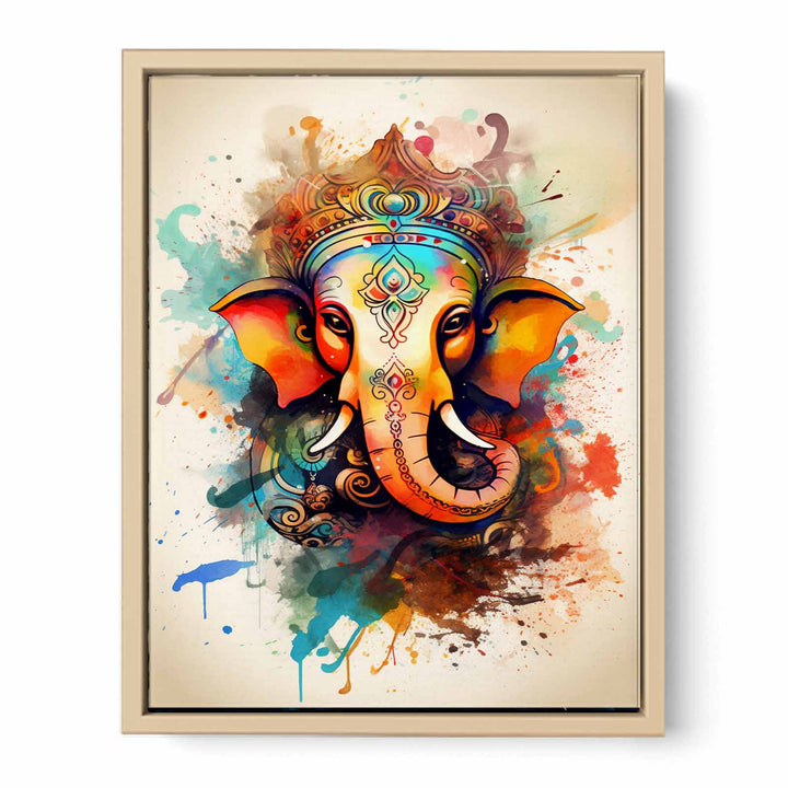 Ganesh Painting framed Print
