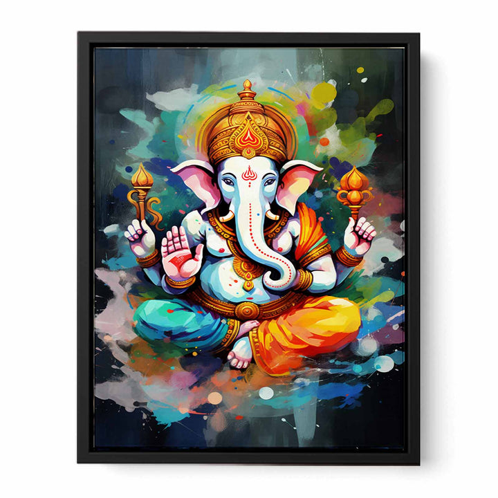 Ganesh Painting  canvas Print