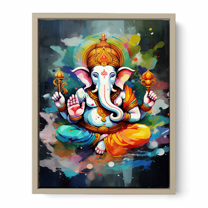 Ganesh Painting framed Print