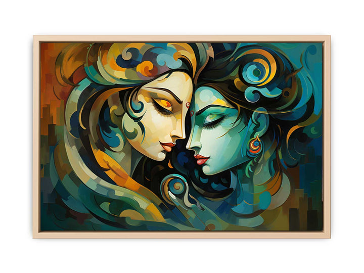 Raha Krishna Love Painting framed Print