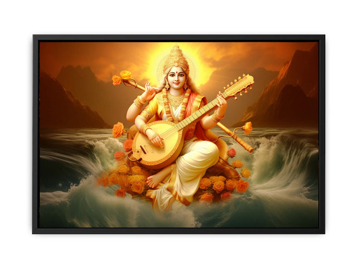 Saraswati Painting  canvas Print