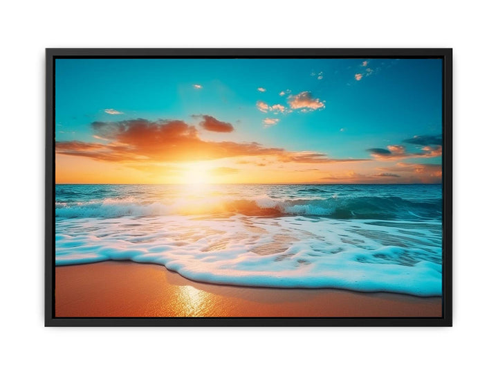 Sunrise Beach Painting  canvas Print